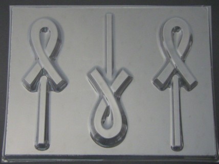 1615 Awareness Ribbon Chocolate Candy Lollipop Mold